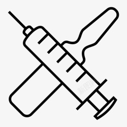 抗菌药物疫苗注射器血清图标高清图片