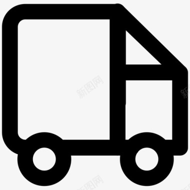 送货车物流配送加粗线图标图标