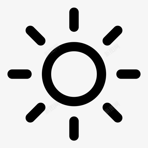 阳光温暖光线图标svg_新图网 https://ixintu.com 位置 光 光线 基本用户界面 天气 温暖 热 阳光