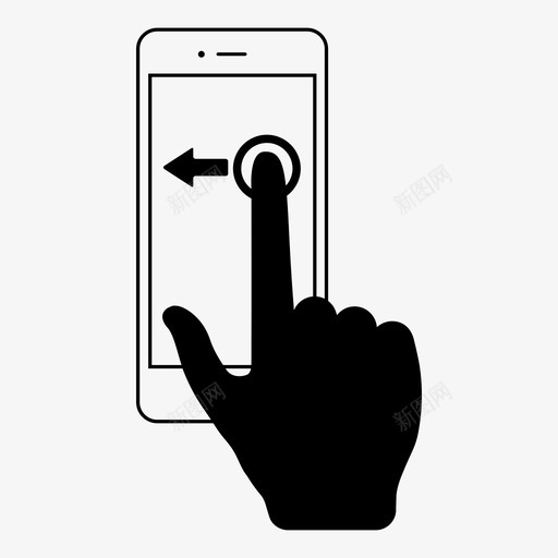 左扫触摸手势技术图标svg_新图网 https://ixintu.com 信息 品牌 存储 左扫 技术 智能手机手势 波段 触摸屏 触摸手势