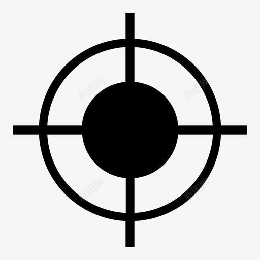 瞄准射击精确定位图标svg_新图网 https://ixintu.com 射击 武器 游戏 焦点 瞄准 精确定位 进球
