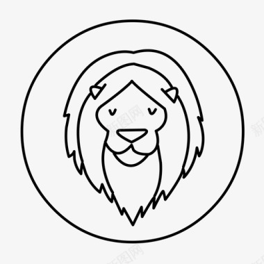 狮子座毛皮星座图标图标