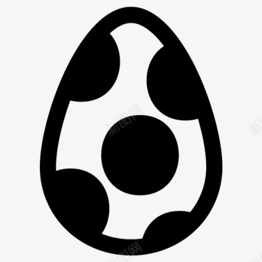 复活节彩蛋巧克力蛋彩蛋图标图标