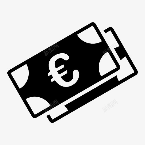 欧元钞票旅游支付图标svg_新图网 https://ixintu.com 市场 支付 旅游 欧元钞票 现金 货币 购买 贸易 金融 银行票据
