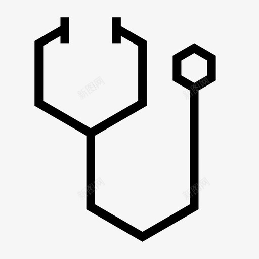 听诊器医生检查图标svg_新图网 https://ixintu.com 健康 医生 医疗 医疗器械 听力 听诊器 心跳 检查 脉搏 角度健康