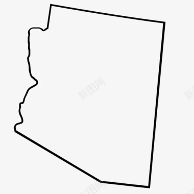 美国亚利桑那州地图集图标图标