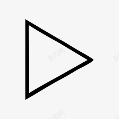 三角形右形状金字塔图标图标