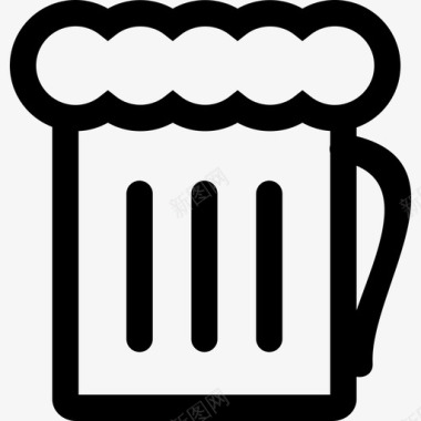 啤酒罐食物旅馆图标图标