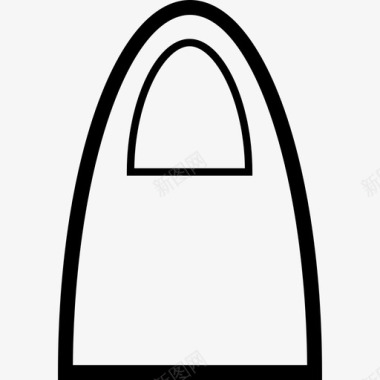 女性外形轮廓的购物袋商业购物商店图标图标