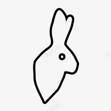 兔子肉头图标图标