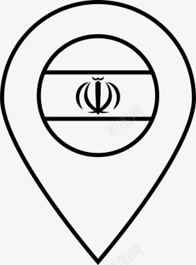 伊朗国旗投资组合组织者图标图标