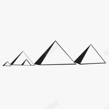 埃及金字塔结构法老图标图标