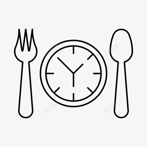 午餐时间勺子用餐时间图标svg_新图网 https://ixintu.com 勺子 午餐 午餐时间 叉子 吃 正餐 用餐时间 食物