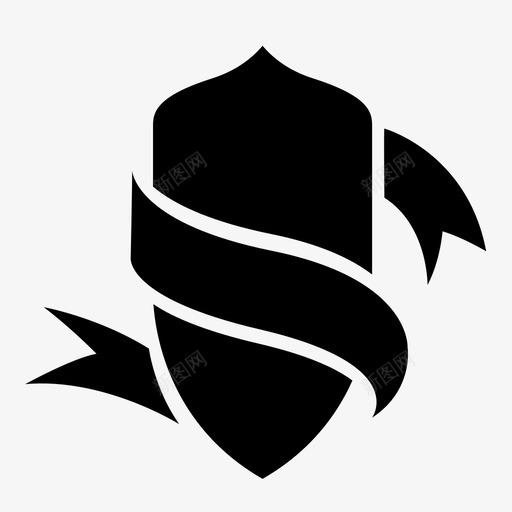 盾牌横幅粗体图标svg_新图网 https://ixintu.com 不 保留 出售 印章 横幅 盾牌 粗体 缎带 金色
