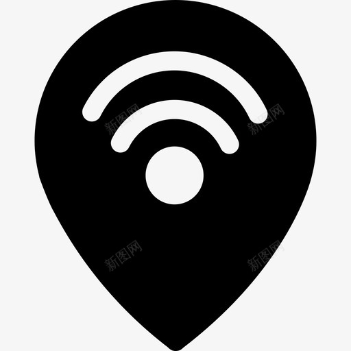 Wifi区域标记地图和旗帜灯塔图标svg_新图网 https://ixintu.com Wifi区域标记 地图和旗帜 灯塔