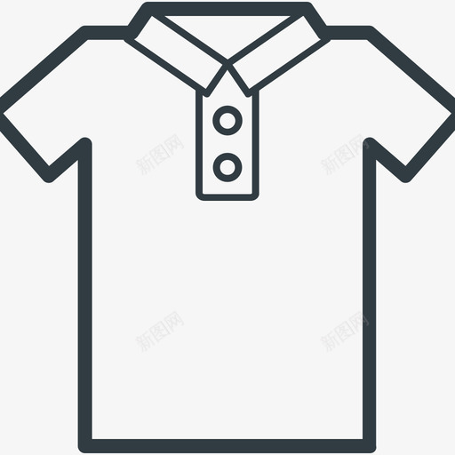 球员衬衫时尚和服装线图标svg_新图网 https://ixintu.com 时尚和服装矢量线图标 球员衬衫