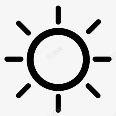 太阳晴天白天图标图标