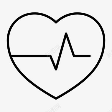 心脏搏动医院瘦图标图标