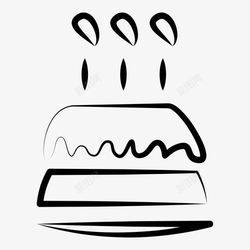 生日蛋糕冰淇淋自制图标svg_新图网 https://ixintu.com 全麦 冰淇淋 庆典 生日蛋糕 自制 蜡烛蛋糕 面包店 面粉