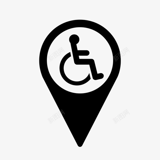 地图标记图标轮椅停车场svg_新图网 https://ixintu.com 停车场 可用 地图导航标记 地图指针标记图标 地图标记图标 指示 无障碍 残疾人 轮椅