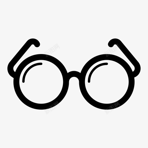 眼镜矫正视力图标svg_新图网 https://ixintu.com 哈利波特 极客 眼镜 矫正 视力 镜片