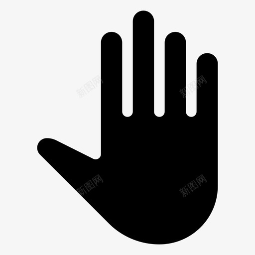打开手停止帮助图标svg_新图网 https://ixintu.com 停止 帮助 引导 手势 手指 手指引导 打开手 等待 绘制 辅助 选择光标实心图标