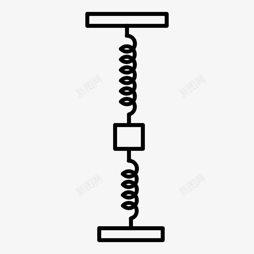 钩压缩图标svg_新图网 https://ixintu.com 压 器 挤 柔 电 科研 簧 缩 量 钩