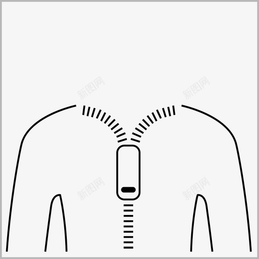 拉链运动衫图标svg_新图网 https://ixintu.com 拉链运动衫