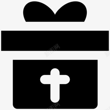 圣诞礼物包装礼品盒图标图标