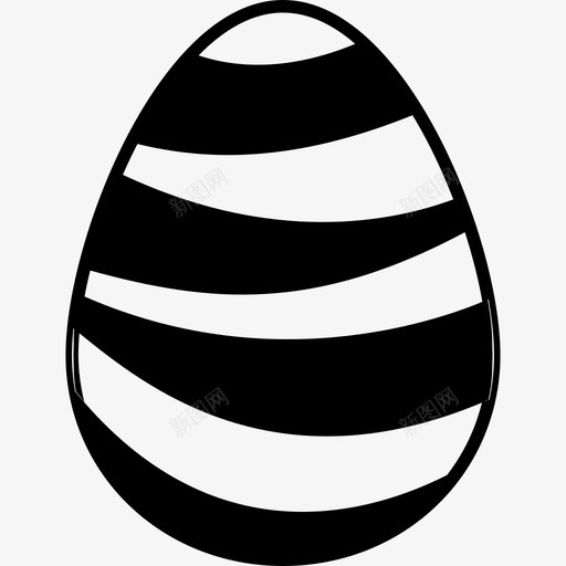 带横条纹的复活节彩蛋图标svg_新图网 https://ixintu.com 带横条纹的复活节彩蛋