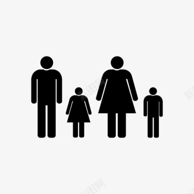 家庭儿子核心家庭图标图标