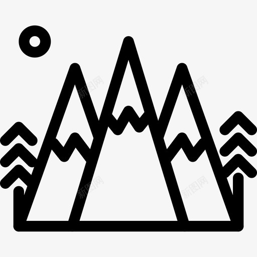 山树跟踪图标svg_新图网 https://ixintu.com 信息 免提 分析 实验室 山 庇护所 我们的门活动i 木材 树 自然 跟踪 野营
