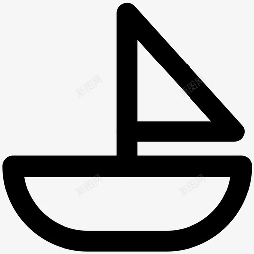 游艇夏季大胆的线条图标svg_新图网 https://ixintu.com 夏季大胆的线条图标 游艇