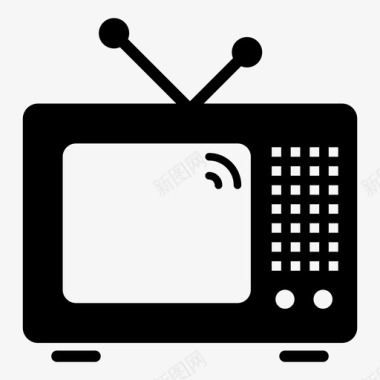 现代技术电视多媒体图标图标