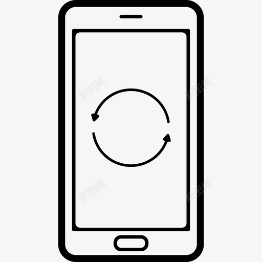 手机屏幕上有两个圆圈箭头手机图标svg_新图网 https://ixintu.com 手机 手机屏幕上有两个圆圈箭头