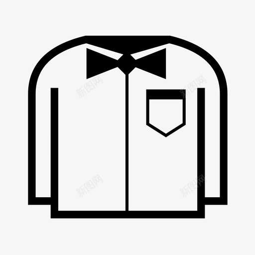 带爵士结的衬衫制服上衣图标svg_新图网 https://ixintu.com 上衣 制服 带爵士结的衬衫 时尚 服装 正装 萨克 衣服 西装