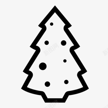 圣诞树云杉展示品图标图标