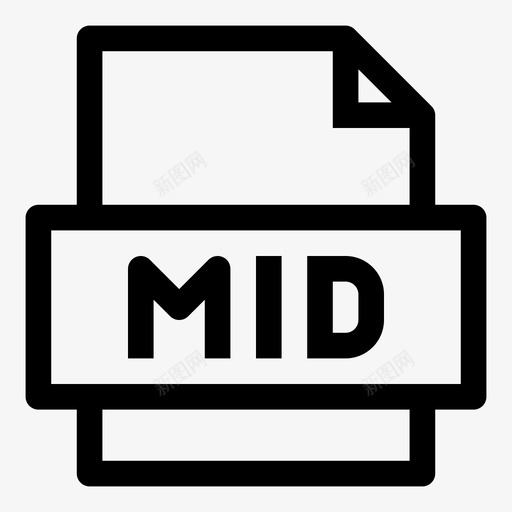 mid文件存储器midi文件图标svg_新图网 https://ixintu.com midi文件 mid文件 字节 存储器 数据 文件扩展名 类型 计算机 音频文件