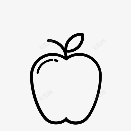 苹果科技有机图标svg_新图网 https://ixintu.com 免提 全食 放大镜 有机 水果 水果和浆果 科技 管理 苹果 透镜 食品
