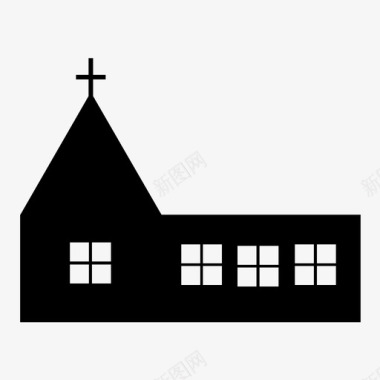 教堂建筑宗教图标图标