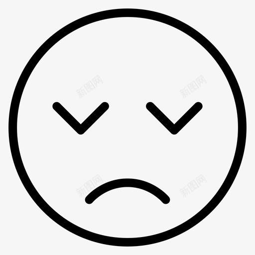 悲伤悔恨后悔图标svg_新图网 https://ixintu.com 化身 后悔 呃 失望 平滑的情感 悔恨 悲伤 情绪 脸 表情