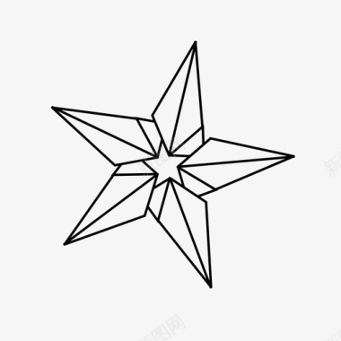 折纸星纸模块化图标图标