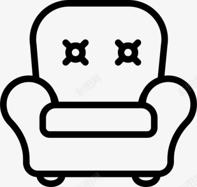 皮革扶手椅软椅座椅图标图标