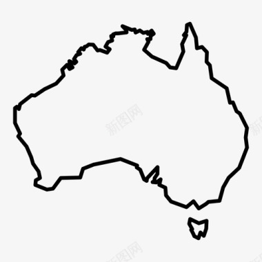 澳大利亚百万像素地图图标图标