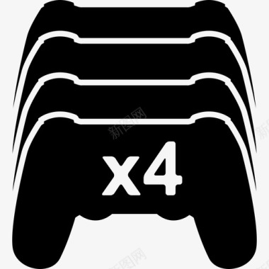 四个Ps游戏控制视频游戏图标图标