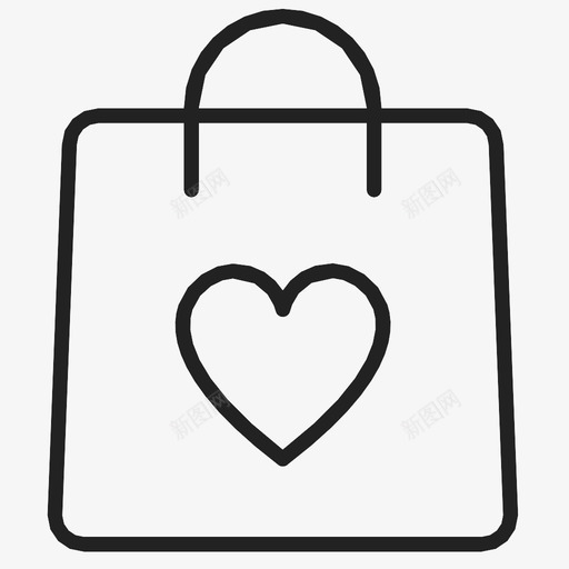 购物袋展示品包图标svg_新图网 https://ixintu.com 包 婚礼 展示品 材料 爱情 物品 礼物 购物袋