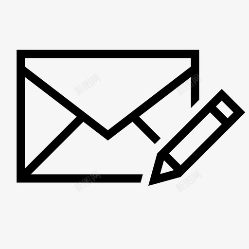 撰写邮件卡片编辑图标svg_新图网 https://ixintu.com 书写 信件 卡片 撰写邮件 电子邮件 编辑 角度邮件 钢笔