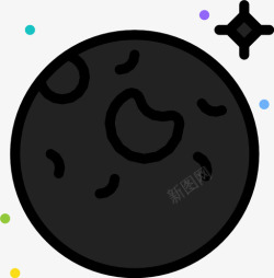 围绕太阳的行星海王星天文学天体图标高清图片