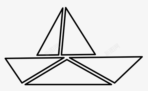 纸船游戏折纸图标图标