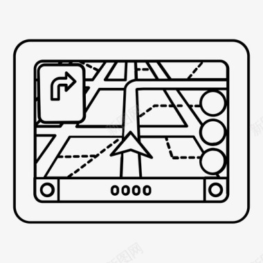 导航系统路线总体图标图标